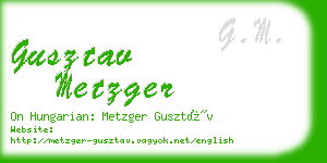 gusztav metzger business card